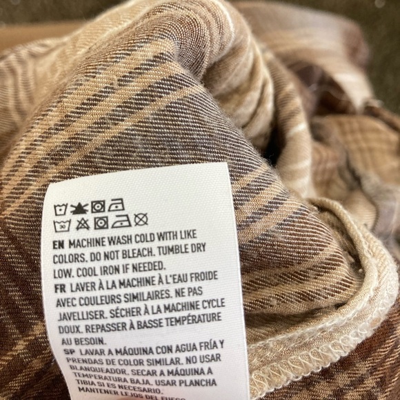 AMERICAN Eagle Brown plaid jumpsuit Size small spaghetti strap flowey - Picture 8 of 10